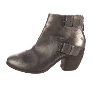 MARSELL Metallic Leather Buckle Ankle Bootie- sz 40 / 9.5